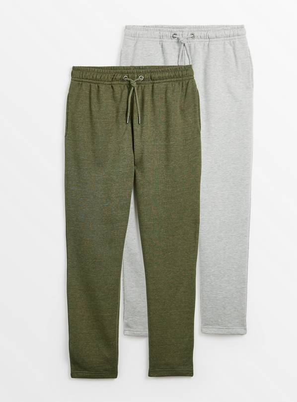 Buy Grey & Khaki Joggers 2 Pack M Joggers Argos